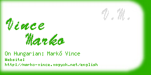 vince marko business card